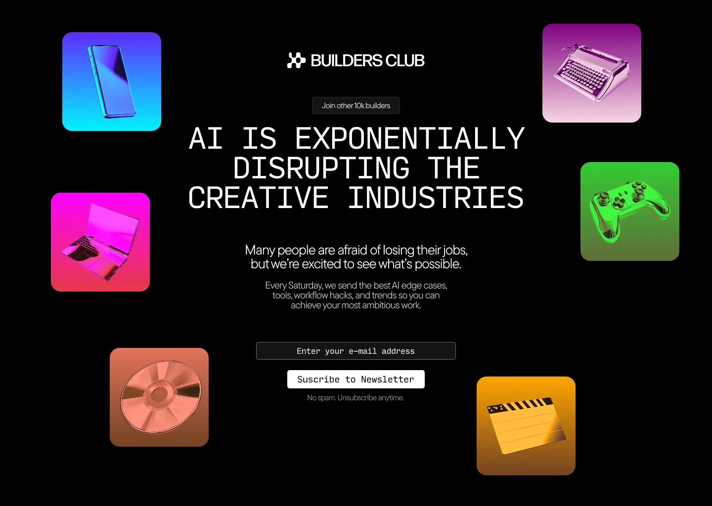 Diseño de sitio web para Builders Club